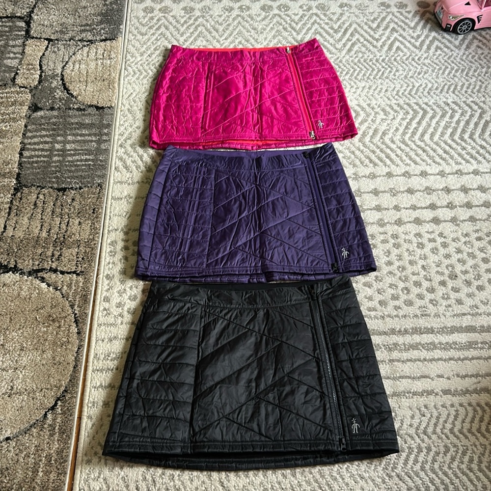 Smartwool Quilted Skirts - Pink, Black- lot of 2!